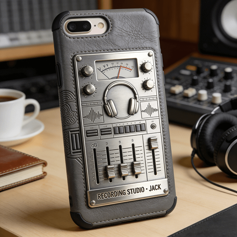 Personalized Recording Studio-Themed Phone Case Music Lover iPhone Case Music Gift for Birthday Party