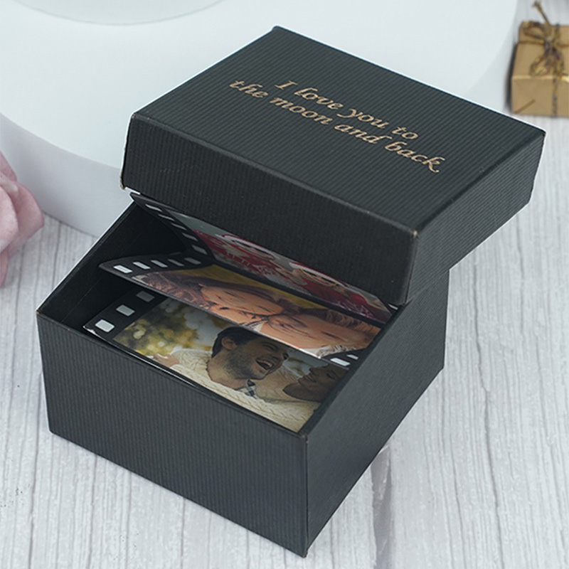 Personalized Film Photo Souvenir Box with Text Birthday Anniversary Gift for Family for Lover