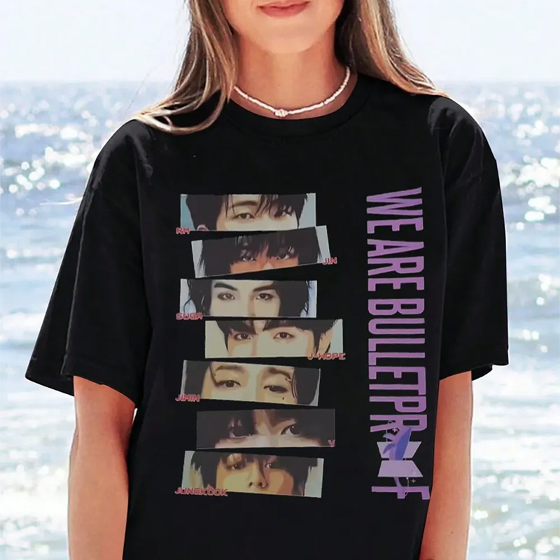 Personalized BTS Eyes Shirt K-pop Fan Tee T-Shirt Gift for BTS ARMY for Concert