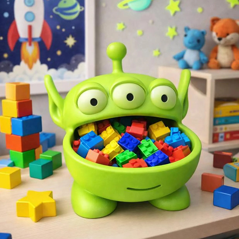 Personalized Monster Toy Storage Bowl Kids Desk Organizer for Kids for Cartoon Movie Lovers for Birthday Holiday
