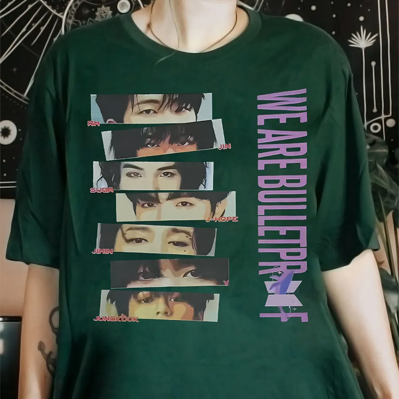 Personalized BTS Eyes Shirt K-pop Fan Tee T-Shirt Gift for BTS ARMY for Concert