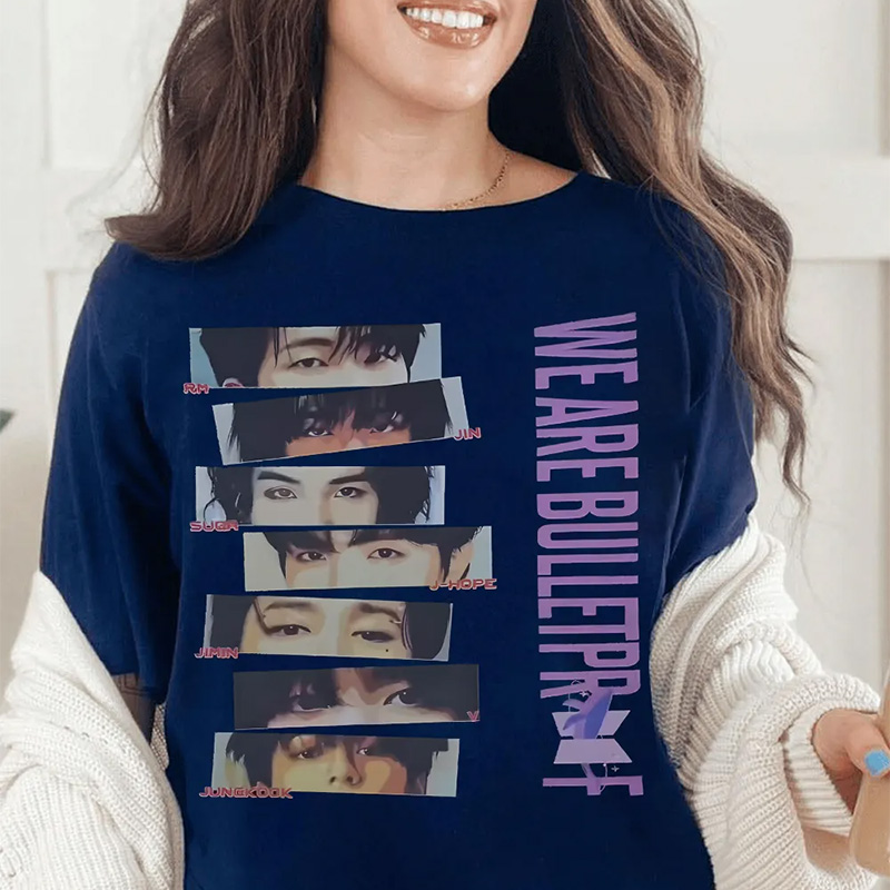 Personalized BTS Eyes Shirt K-pop Fan Tee T-Shirt Gift for BTS ARMY for Concert