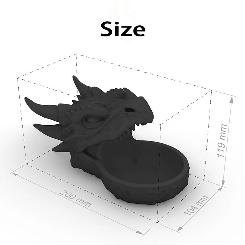 Personalized Dragon Dice Bowl Gothic DnD Dice Holder for DND Game Lovers for Game Night Party