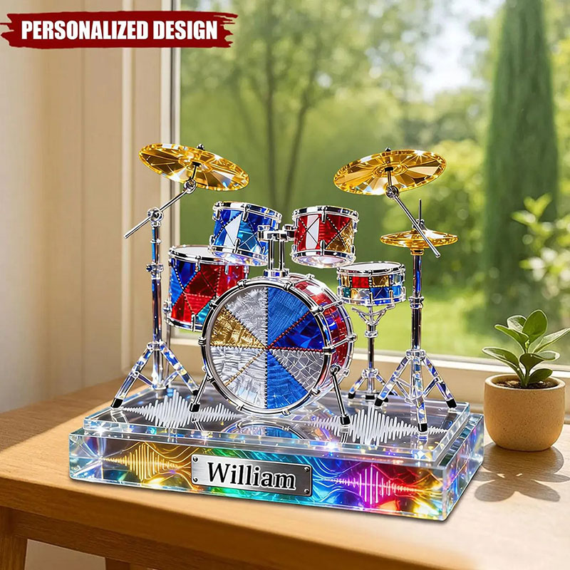 Personalized Drummer Acrylic Plaque Custom Name Drummer Plaque Drummer Home Decor Statue Gift for Drummer