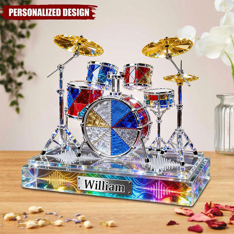 Personalized Drummer Acrylic Plaque Custom Name Drummer Plaque Drummer Home Decor Statue Gift for Drummer