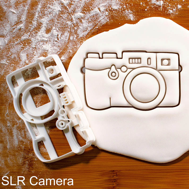 Personalized DSLR Camera Cookie Cutter Photography Shape for Photo Lovers Art Party Baking