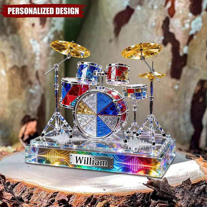 Personalized Drummer Acrylic Plaque Custom Name Drummer Plaque Drummer Home Decor Statue Gift for Drummer