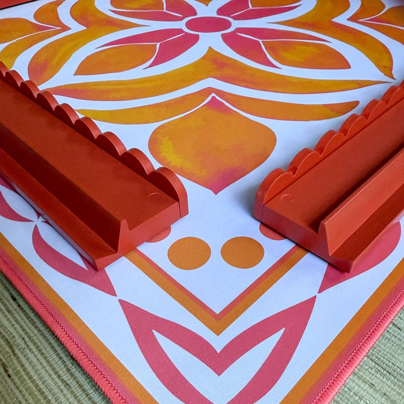 Personalized The Tangelo Delphine Mahjong Game Mat Game Surface Travel Portable Playing for Game Night