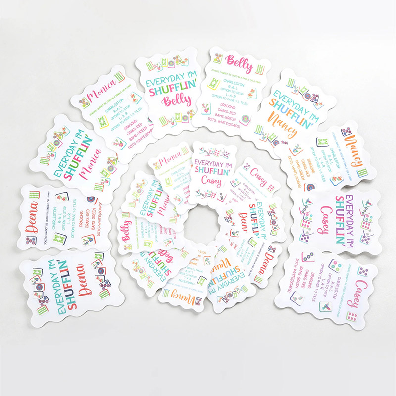 Personalized 3D-Printed Multicolor Mahjong Tile Mixer with Name Set of 2 Mahjong Accessories Mahjong Club Birthday Gift for Mahjong Player