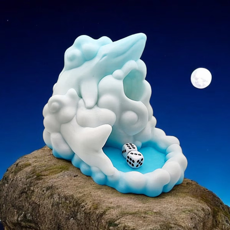 Personalized Whimsical Whale Dice Tower 3D Printed Game Accessory Gift for Game Lovers