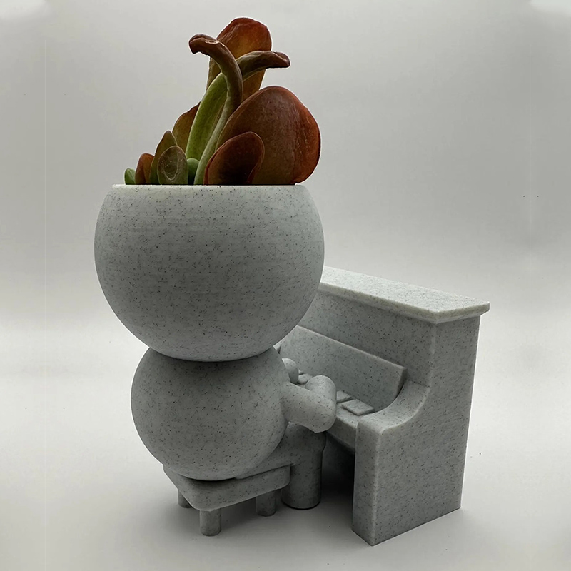 Personalized Pianist Planter Piano Playing Plant Pot 3D Printed Flower Pot Gift for Pianist Music Enthusiasts for Kids