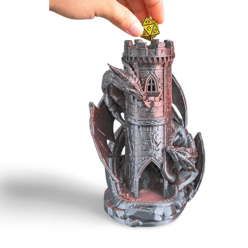 Personalized Twin Fate Dice Tower RPG Dice Tower D&D Dice Roller Accessory 3D Printed Gift for Game Lovers