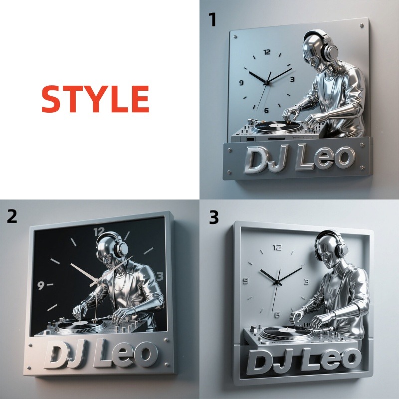 Personalized DJ-Themed Wall Clock Unique Custom Name and Style Gift for Music Lovers DJ Enthusiasts for Music Studio