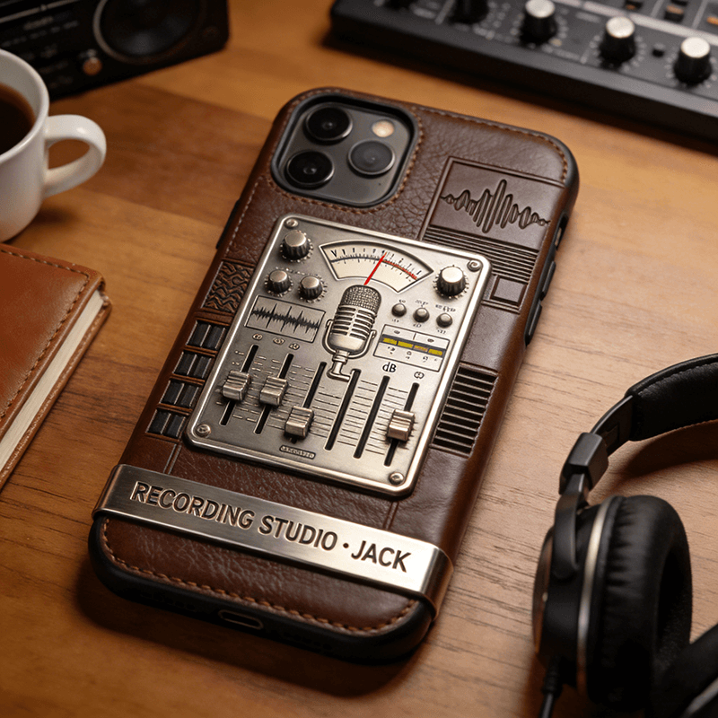 Personalized Recording Studio-Themed Phone Case Music Lover iPhone Case Music Gift for Birthday Party