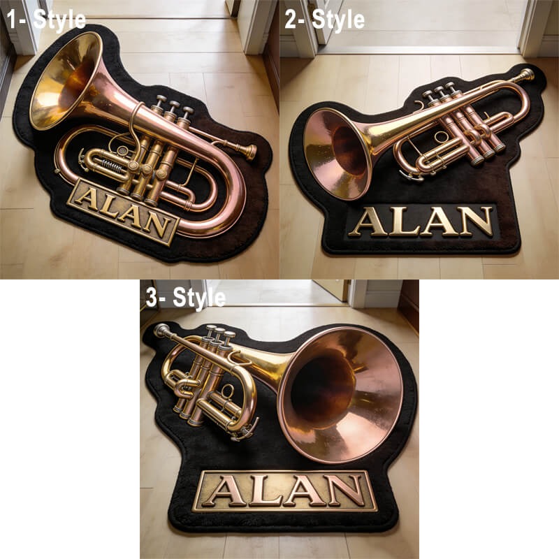 Personalized Small-Sized Themed Rug for Music Lovers Gift for Home and Music Studio