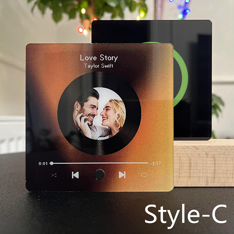 Personalized Music Photo Fridge Magnets Custom Music and Photo Fridge Magnet Anniversary Christmas Gifts for Family for Lover