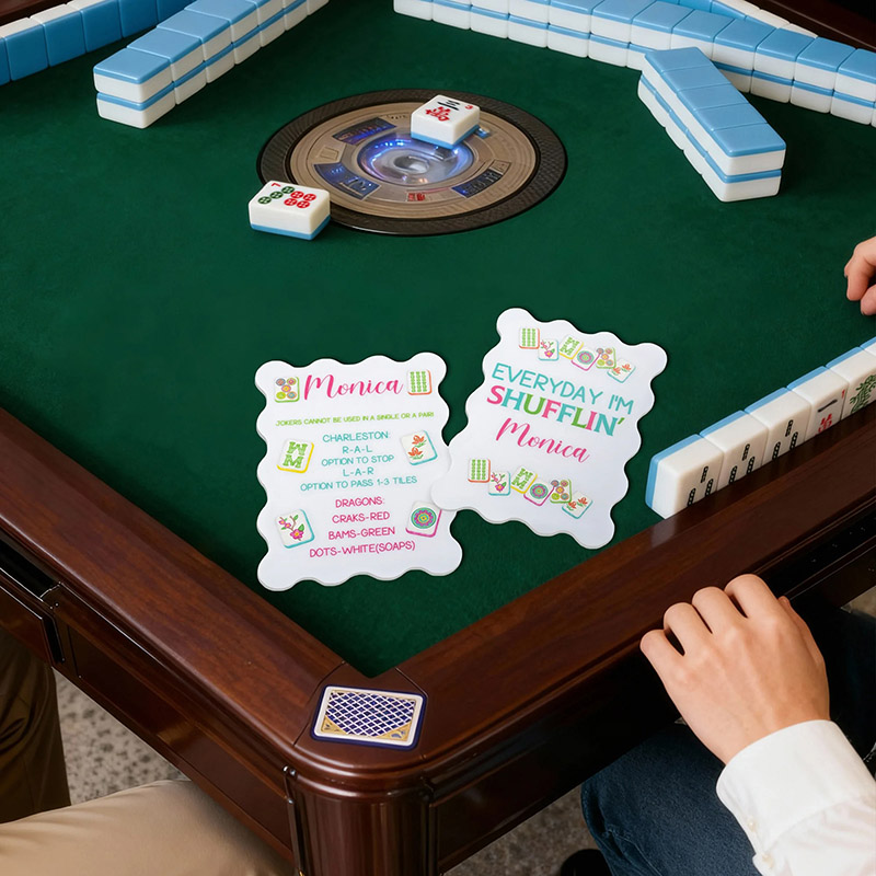 Personalized 3D-Printed Multicolor Mahjong Tile Mixer with Name Set of 2 Mahjong Accessories Mahjong Club Birthday Gift for Mahjong Player