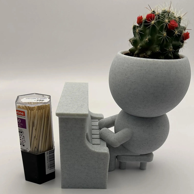 Personalized Pianist Planter Piano Playing Plant Pot 3D Printed Flower Pot Gift for Pianist Music Enthusiasts for Kids