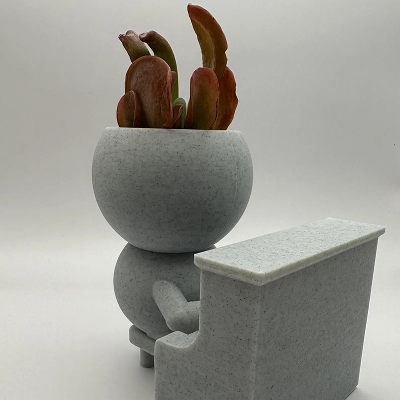 Personalized Pianist Planter Piano Playing Plant Pot 3D Printed Flower Pot Gift for Pianist Music Enthusiasts for Kids