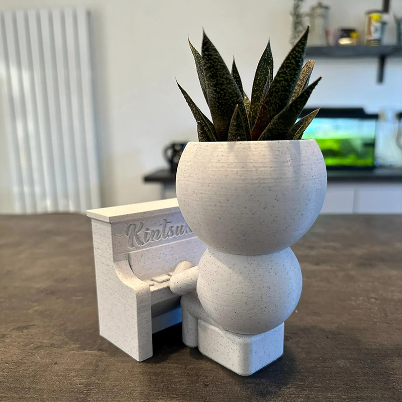 Personalized Pianist Planter Piano Playing Plant Pot 3D Printed Flower Pot Gift for Pianist Music Enthusiasts for Kids