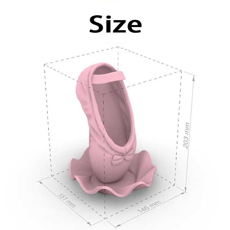 Personalized Multi-Color Ballet Shoe Vase 3D Printed Ballet Sculpture Flower Pot Gift for Ballet Enthusiasts for Her Kids