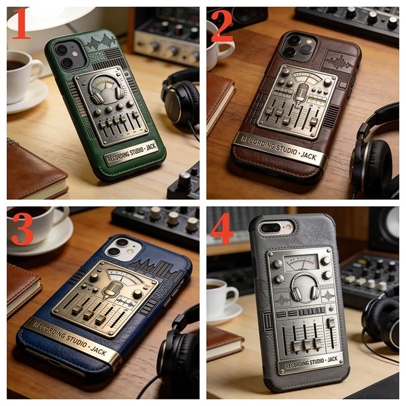 Personalized Recording Studio-Themed Phone Case Music Lover iPhone Case Music Gift for Birthday Party