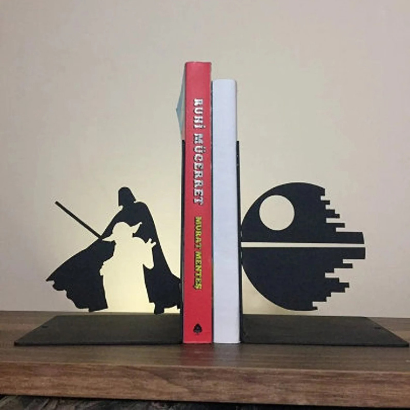 Personalized Star Metal Bookends Metal Decor Art Gift Star Bookend Book Lover Gift Bookworm Gift Librarian Gift for Movie Lovers for Him