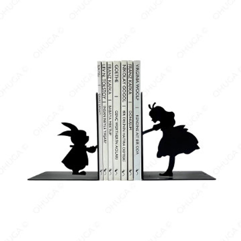 Personalized Alice Metal Bookends Metal Decor Art Office Gift Chrismast Gift Housewarming Gift Alice Movie Gift for Her for Kids