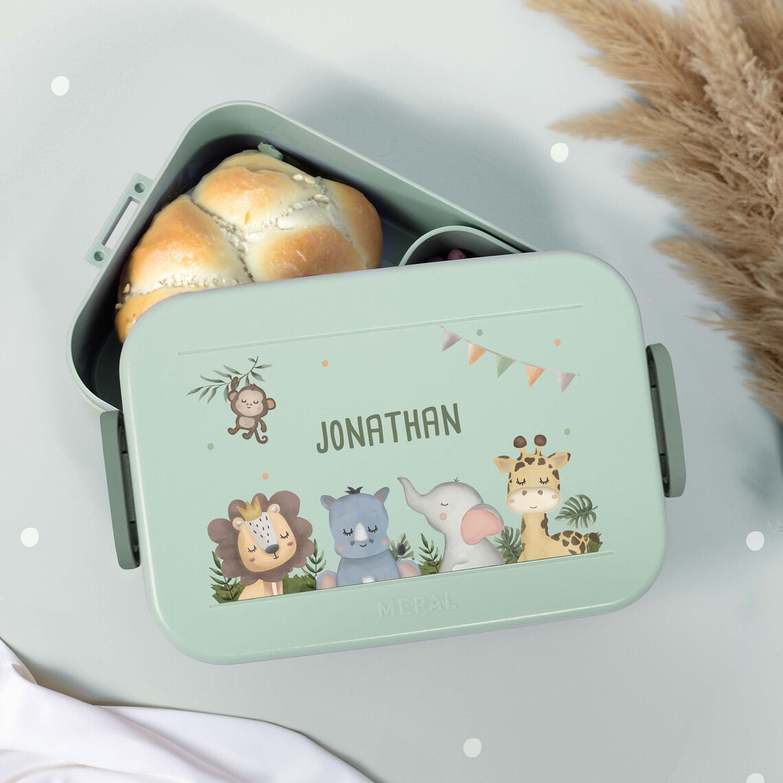 Personalized Mepal Lunchbox Animal World Lunchbox for Girls and Boys Personalized Birthday Gift School Enrollment Gift for kids