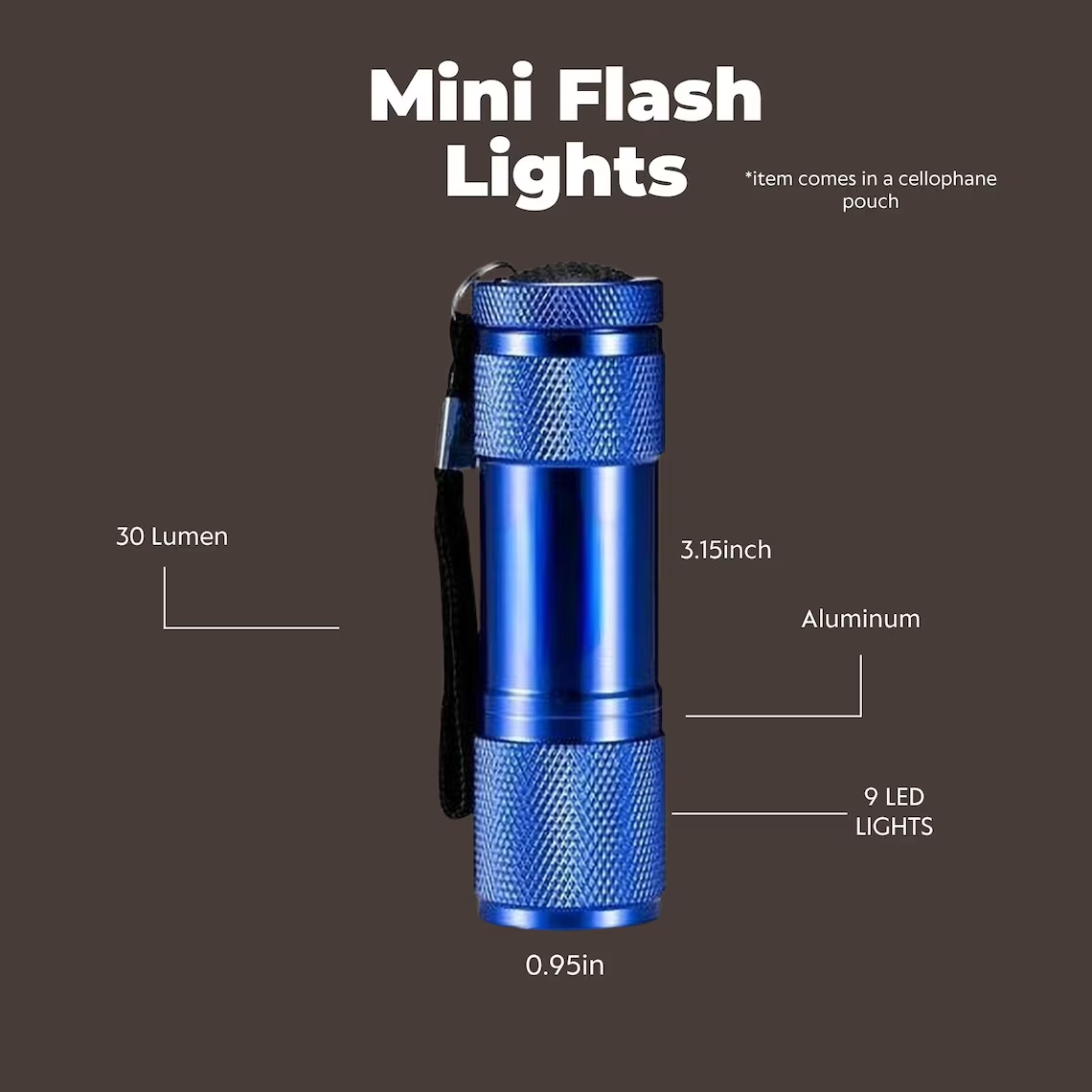 Personalized Mini LED Flashlight Custom Engraved Keychain Flashlight Wrist Strap Light Camping Gift for kids Him Dad Men 