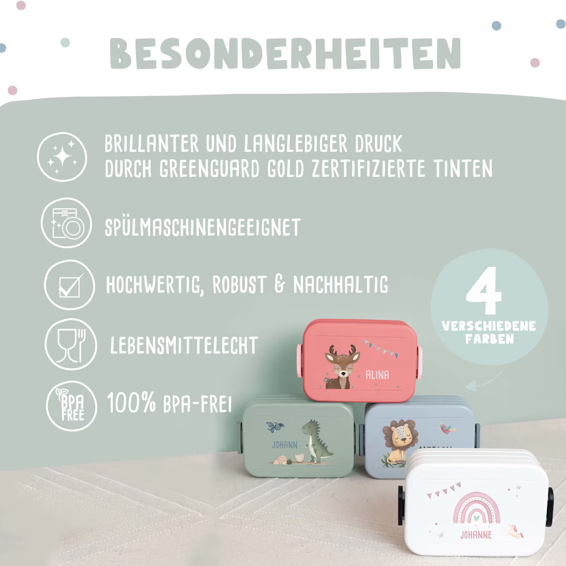 Personalized Mepal Lunchbox Animal World Lunchbox for Girls and Boys Personalized Birthday Gift School Enrollment Gift for kids