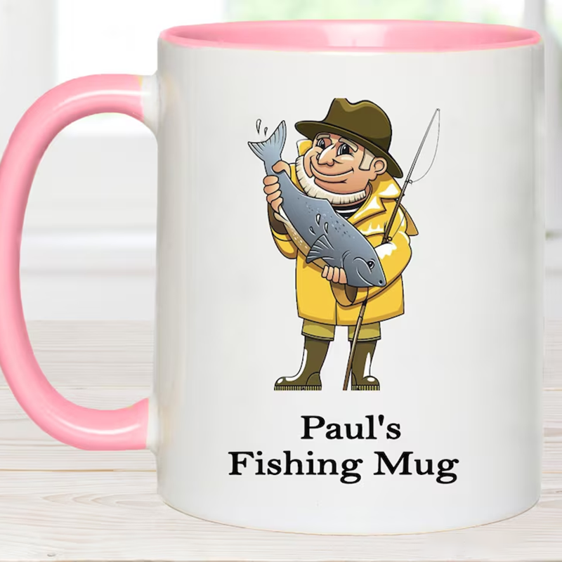Personalized Fishing Mug Funny Fishing Mug with Funny Prayer Design Custom Name Perfect Gift for Fishing Lovers and Anglers
