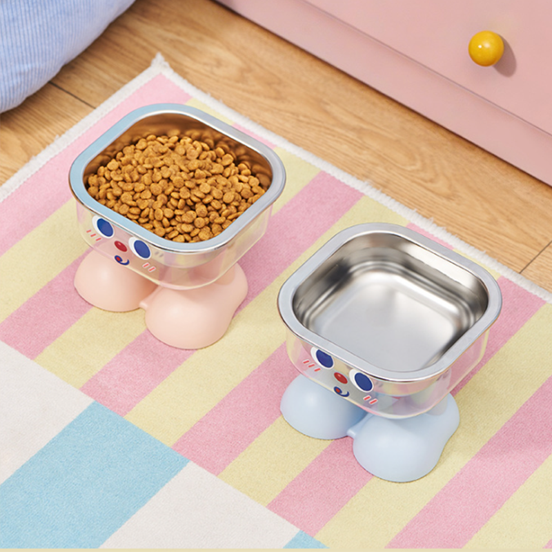 [Copy]Personalized Cute Pet Feeding Bowl with Name Stainless Steel Heavy Base Raised Feeding Bowl Birthday Gift for Dog Cat Owners