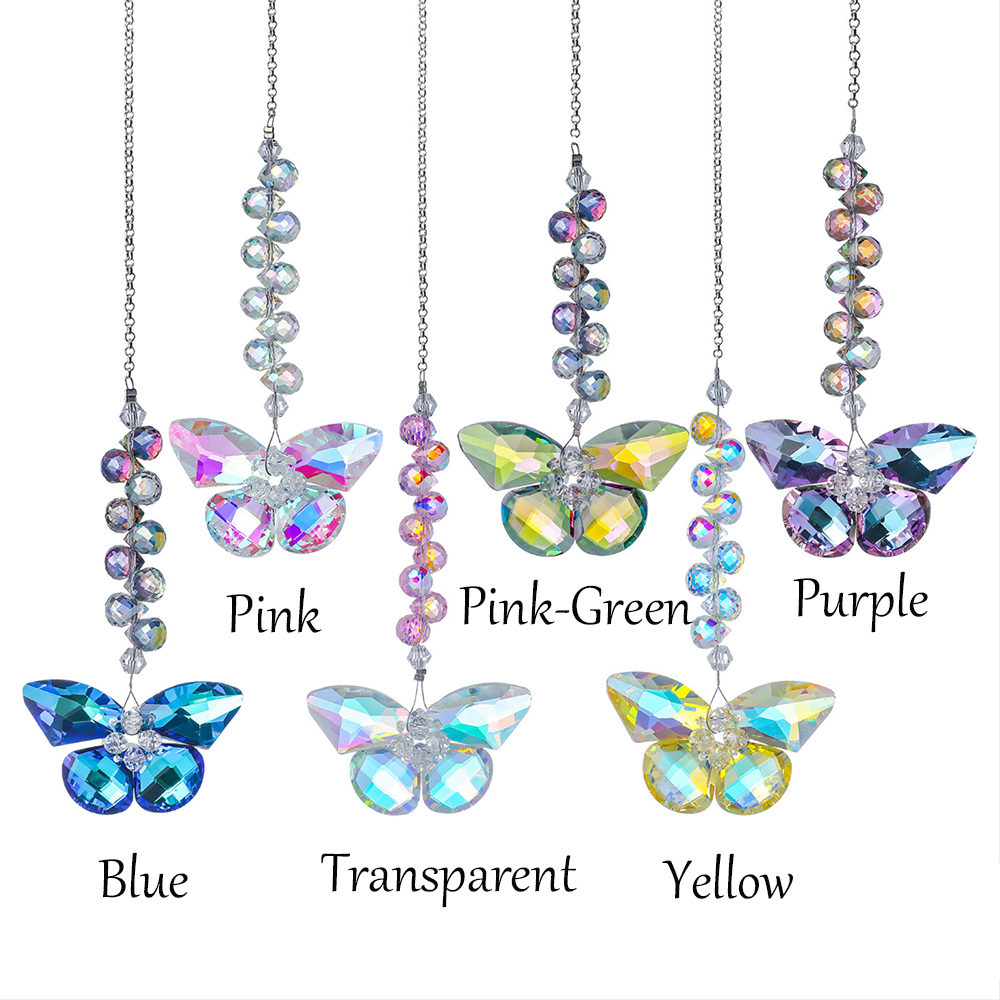 Personalized Crystal Butterfly Sun catcher Pet Sun Catcher Rainbow Bridge Catcher Decor Pet Memorial Gifts