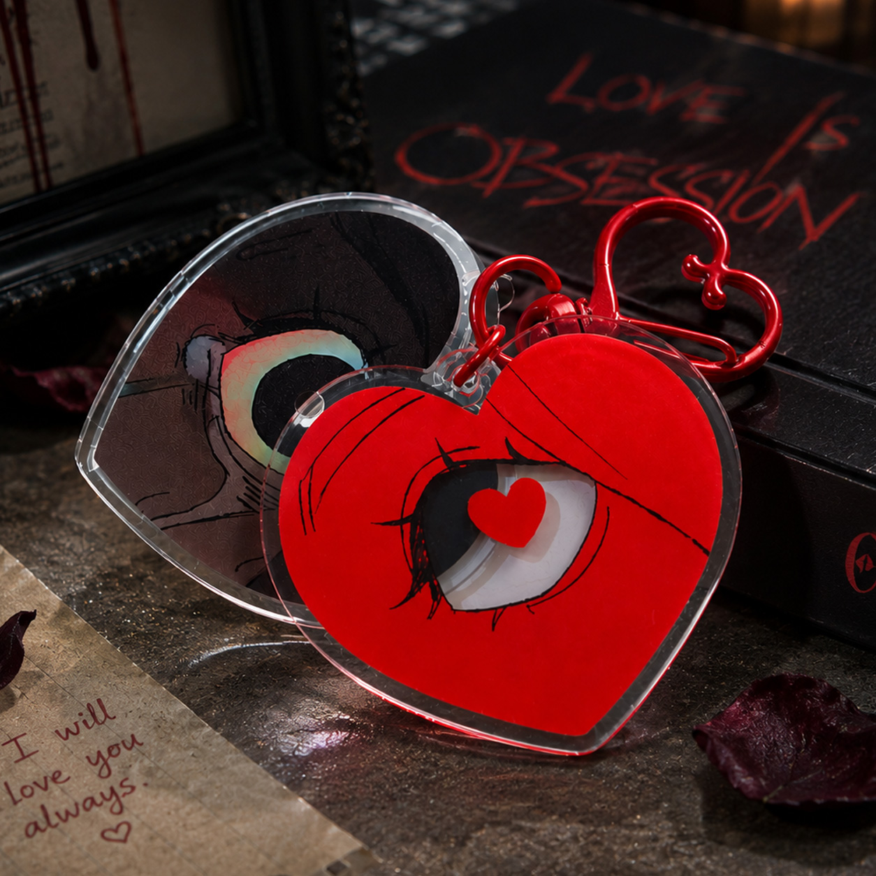 Obsession Inspired Magnet Layers Keychain Eye Charm