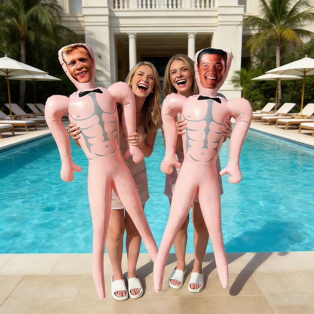 Personalized Face Photo Bachelorette Blow Up Doll Party Favor Blow Up Doll Bachelorette Trip Decor Blow Up Husband Groom Blow Up Doll Inflatable Hen Party