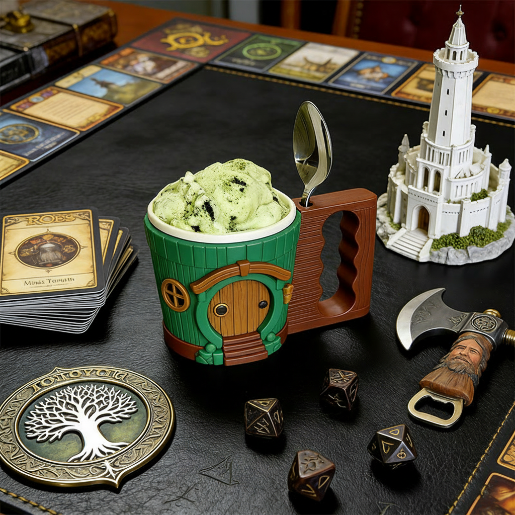 Personalized Final Home Movie Ice Cream Pint Holder with Spoon Slots Eco-Friendly 3D Print for Movie Lovers