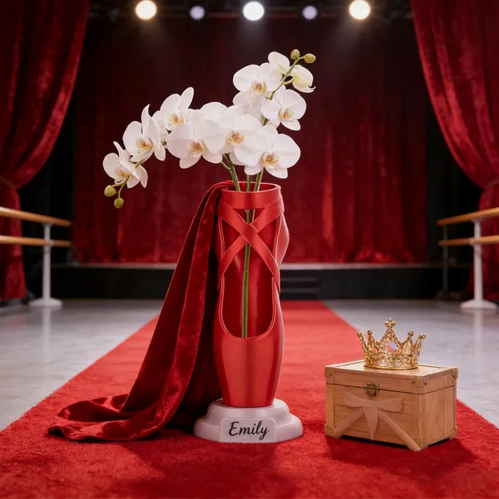 Personalized 3D Printed Ballet Pointe Shoe Recital Gift for Dance Lovers Pen Brush Or Flower Holder Ballet Gift for Her