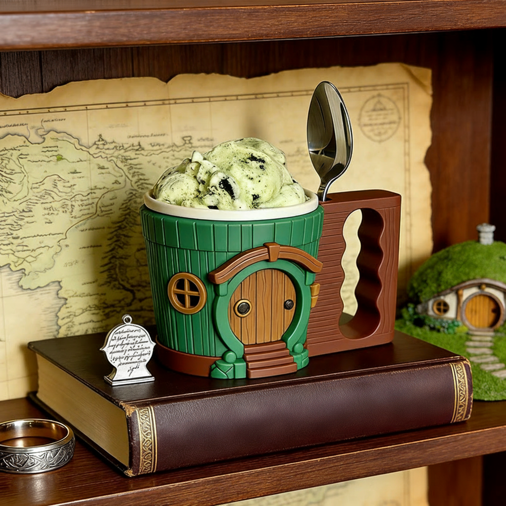 Personalized Final Home Movie Ice Cream Pint Holder with Spoon Slots Eco-Friendly 3D Print for Movie Lovers