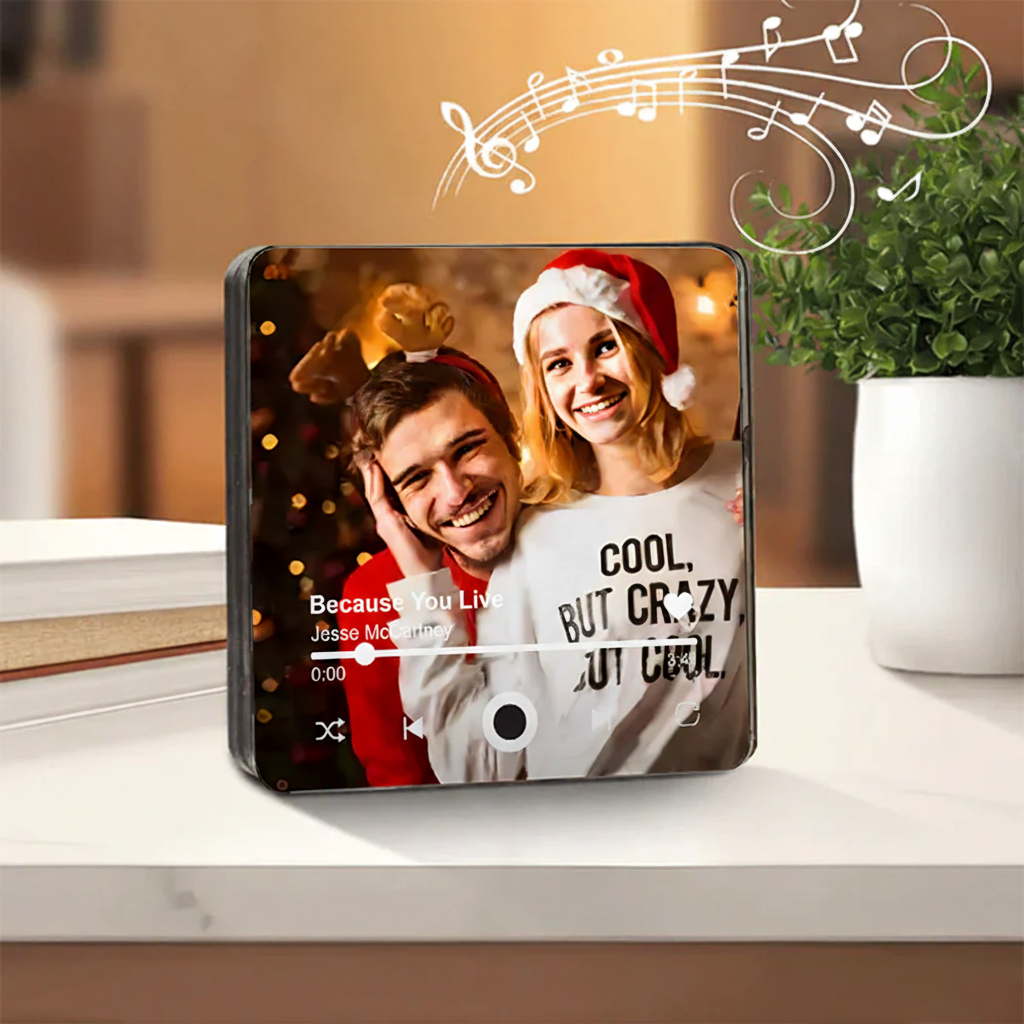 Personalized Song Fridge Magnet and Custom Music Refrigerator Magnets and Photo Fridge Magnet and Anniversary Christmas Gifts for Him