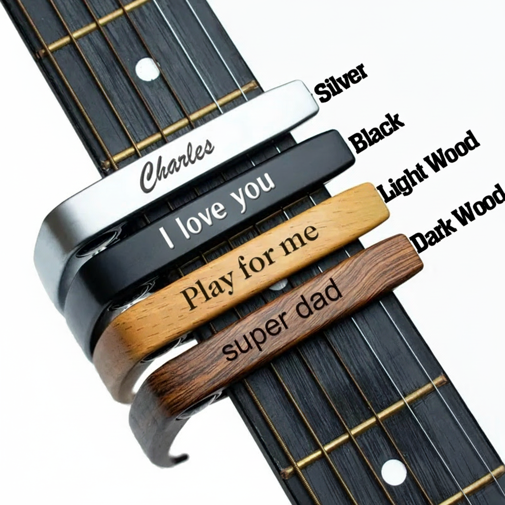 Personalized Guitar Capo Custom Guitarist Gift and Name or Quote or Date Can Be Engraved