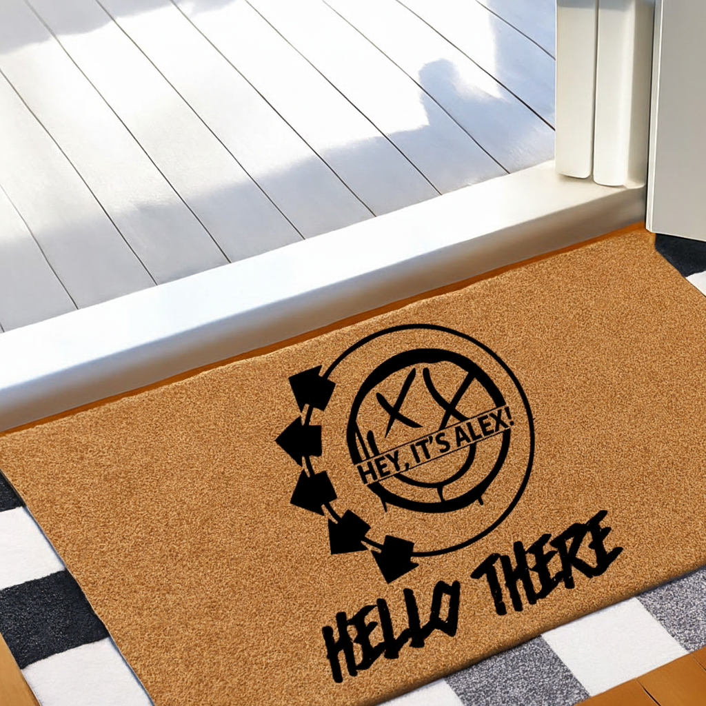 Personalized Music Door Mat Custom Name Gift for Family Friends Music Lovers for Housewarming Unique Presents