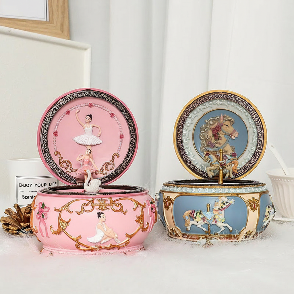 Personalized Carousel Ballerina Music Box Custom Engraved Name Musical Box Personalized Birthday Gift Christmas Gifts Keepsake Gifts