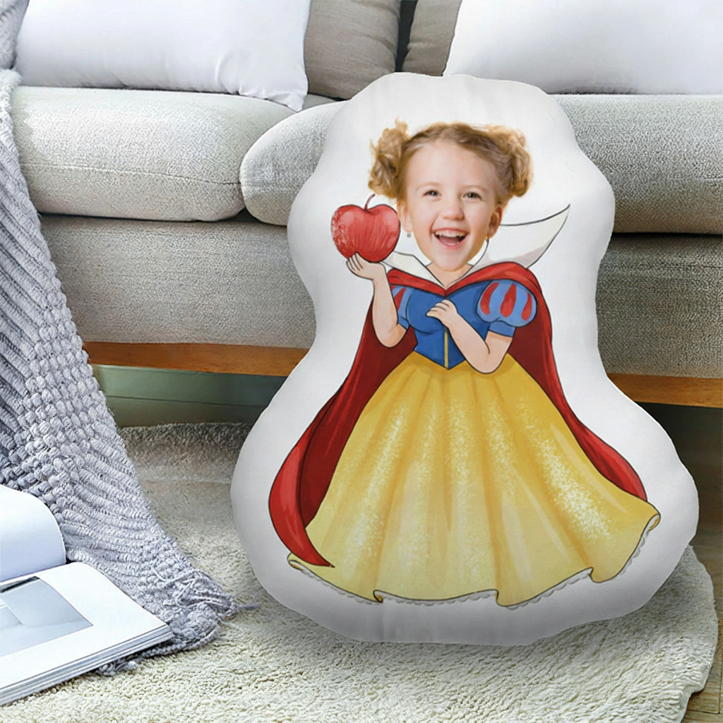 Personalized Face Princess Shaped Pillow Cartoon Photo Pillow Anime Lover Gift for Kids Friend Granddaughter Daughter