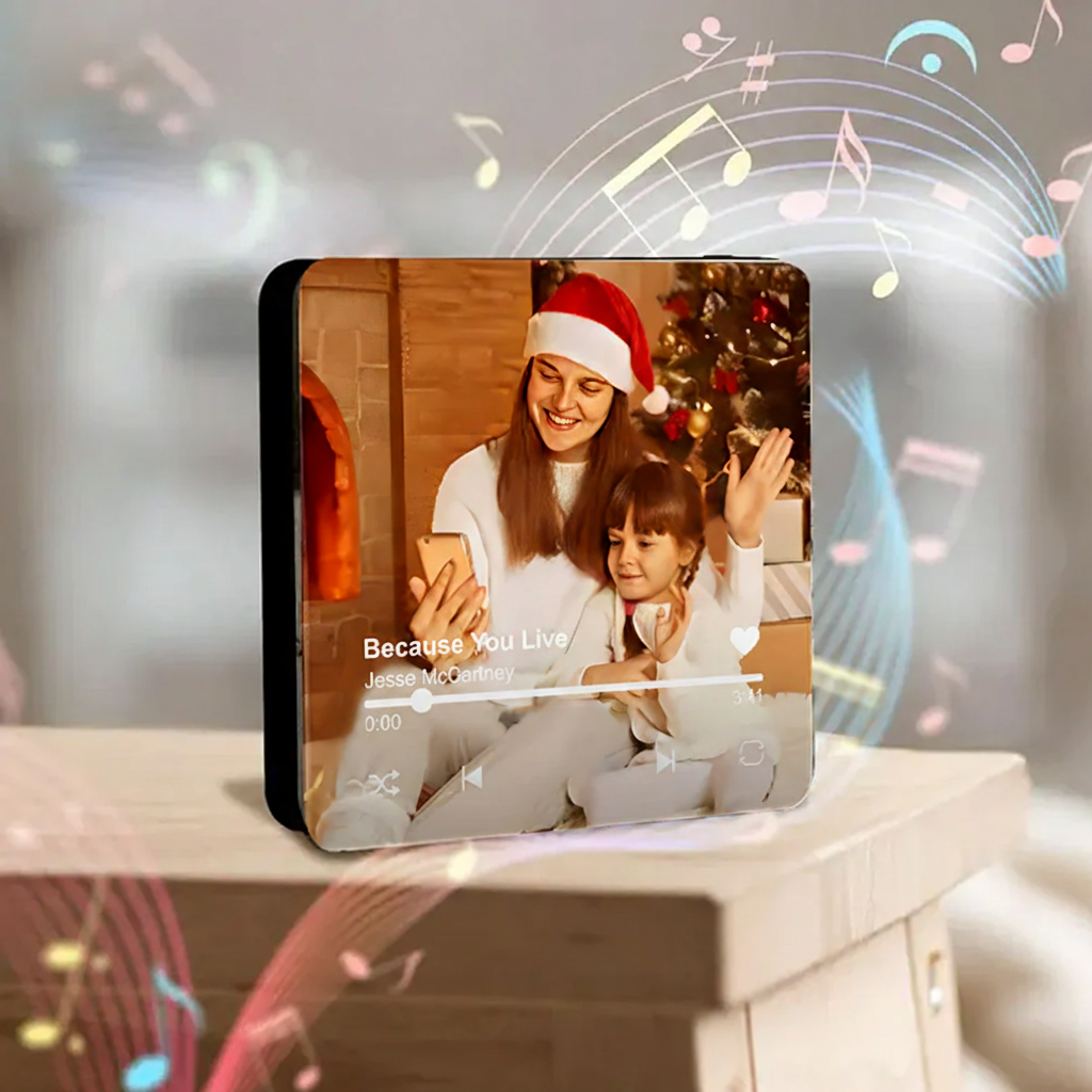 Personalized Song Fridge Magnet and Custom Music Refrigerator Magnets and Photo Fridge Magnet and Anniversary Christmas Gifts for Him