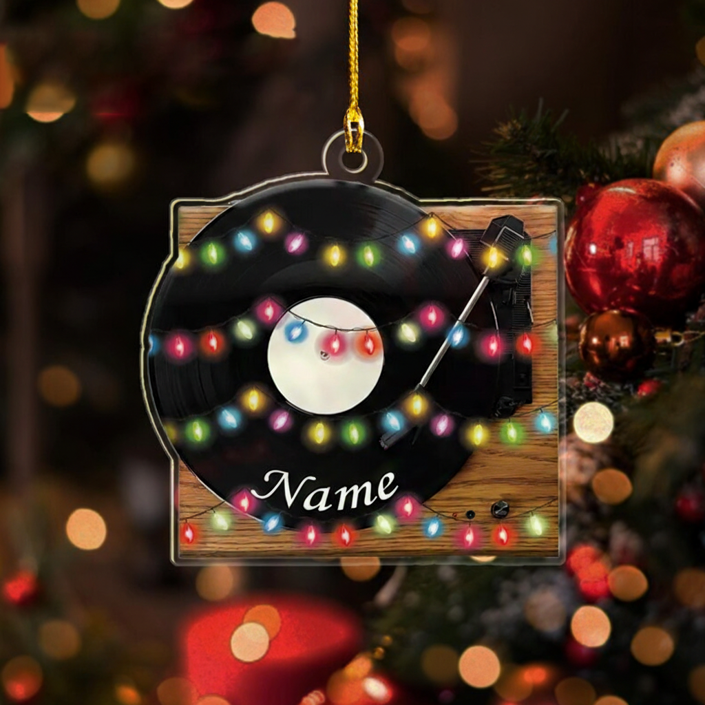 Personalized Vinyl Record Music Album Ornament Record Christmas Music Ornament