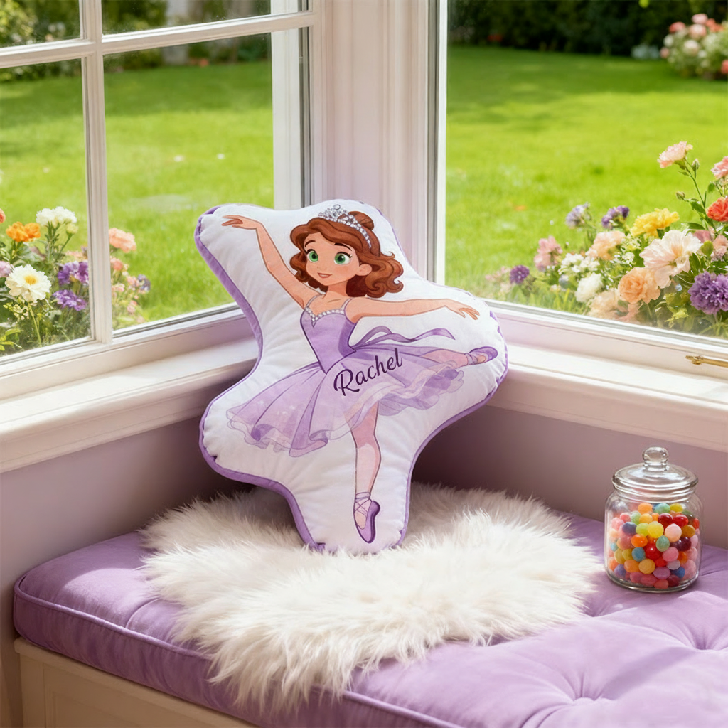 Personalized Cartoon Ballet Dancer Shaped Pillow for Dance Lovers Pillow Christmas Gift for Kids