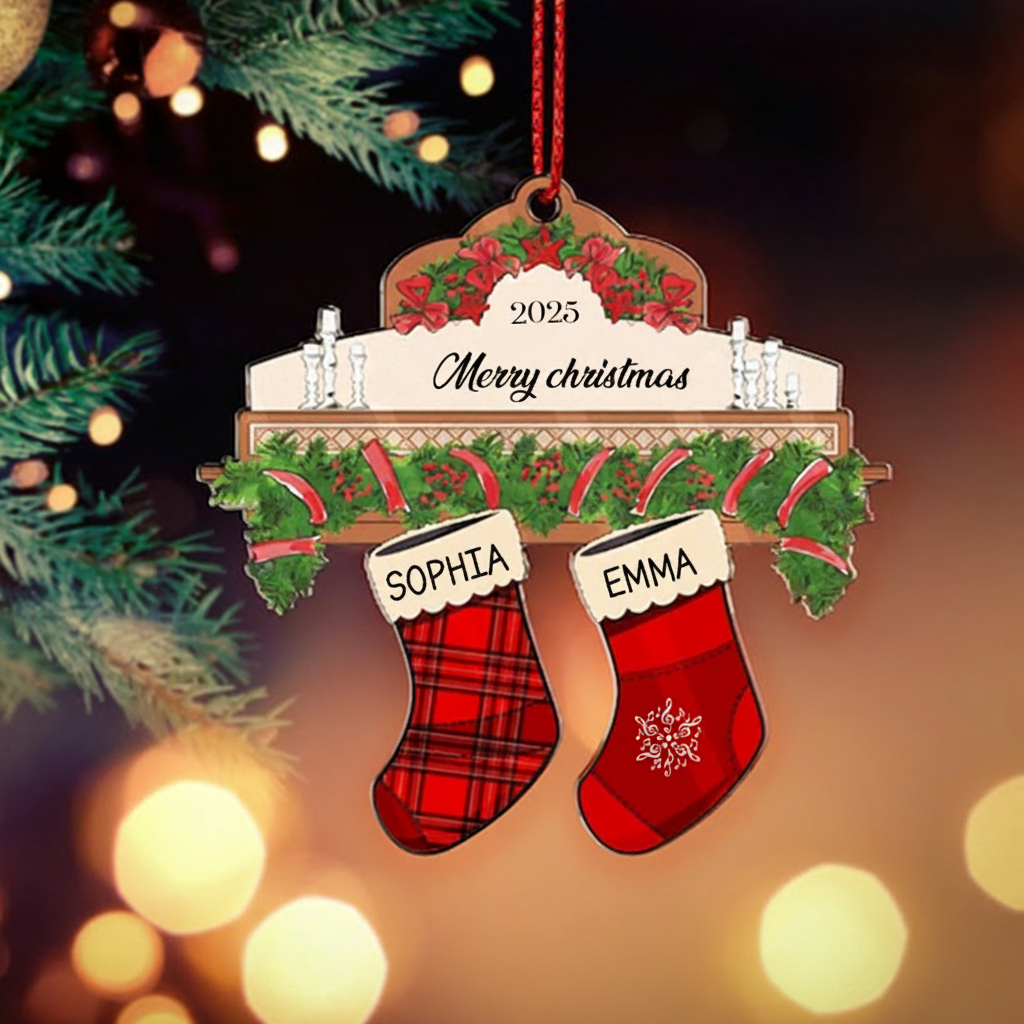 Personalized Christmas Ornament Christmas Tree Ornament with Names Christmas Tree Name Ornament