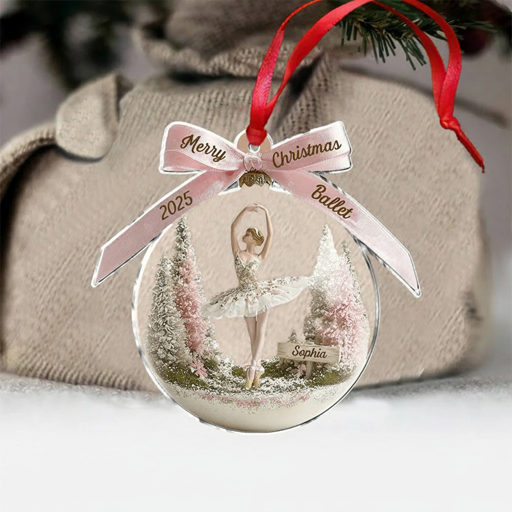 Personalized Awesome Ballet Christmas Acrylic Ornament Dance Lovers Christmas Gift Dancer Xmas Gift Christmas Decor