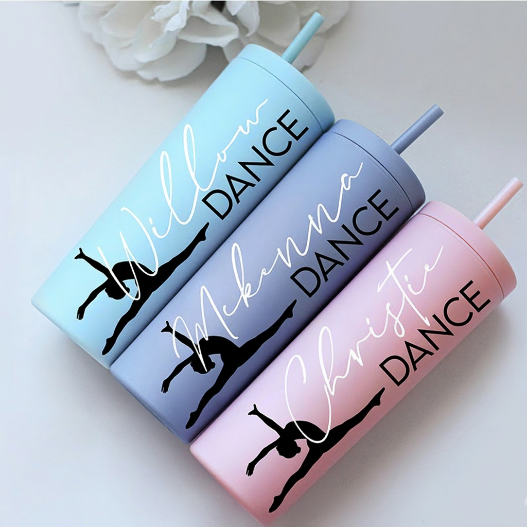 Personalized Dance Tumbler Gifts for Dance Teacher Dance Lover Tumbler Gift for Kids Friend Granddaughter